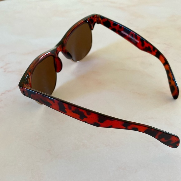 Tortoise Shell Sunglasses with Gold Accents - Picture 5 of 8